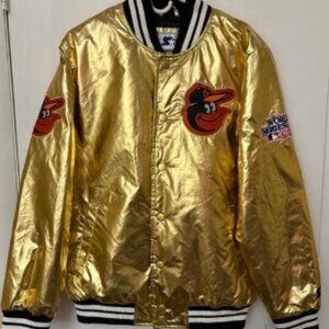 Starter Baltimore Orioles Black and Gold Jacket